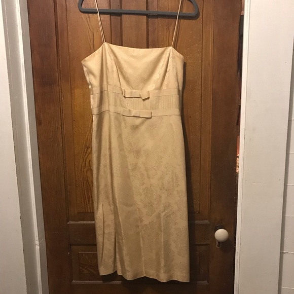 Ann Taylor Gold Dress - Lace Print - Picture 1 of 6